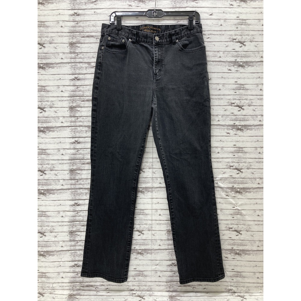 Ralph Lauren Jeans Co. Women's Size 10x29 Black Denim Classic Straight Leg